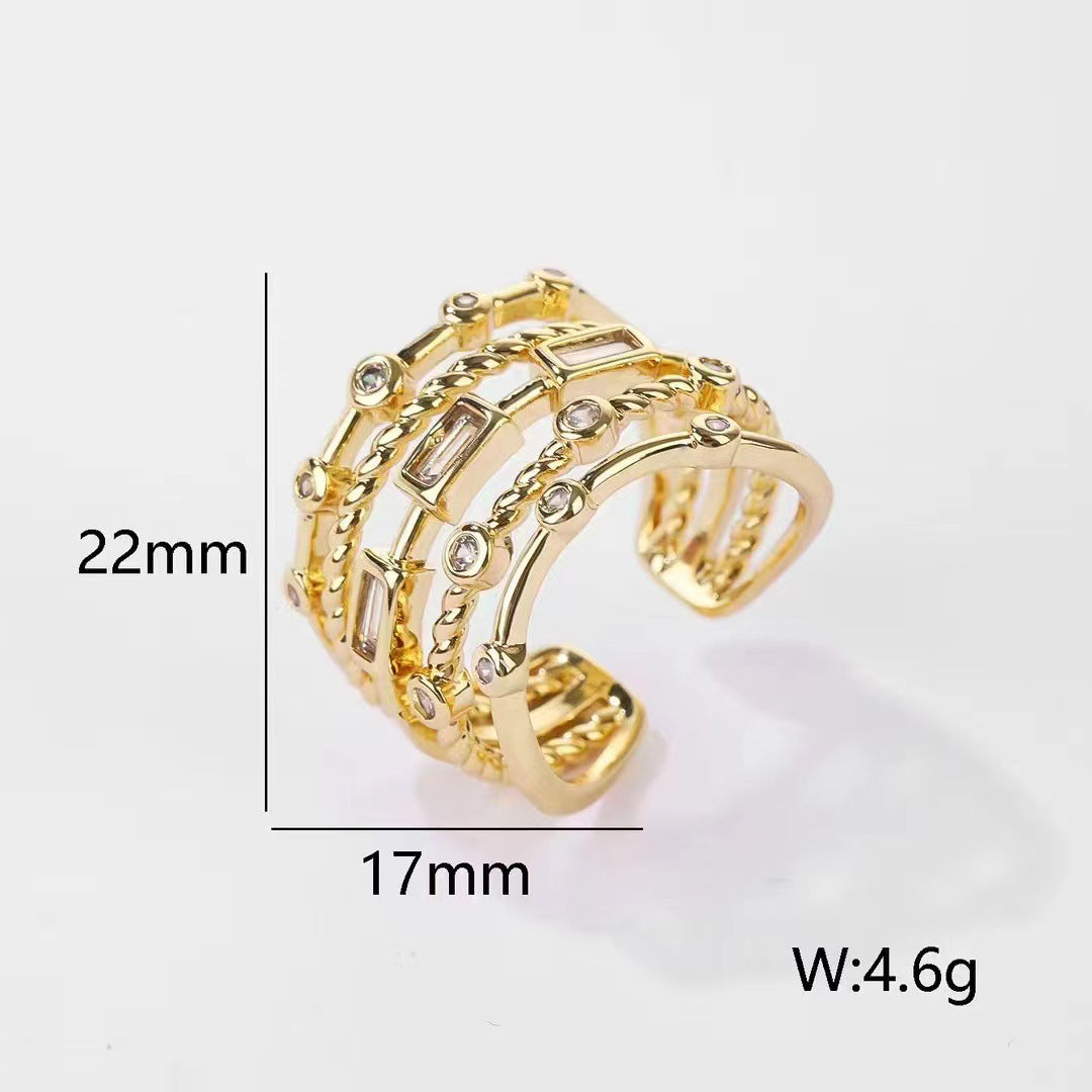 European And American Retro Affordable Luxury Personality Butterfly Opening Ring High Sense